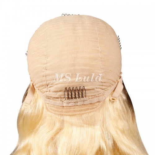 Mslula 1b/613 Color Ombre Root 13x4 Transparent Lace Front Wigs Body Wave | Human Hair Wig | Lace Front